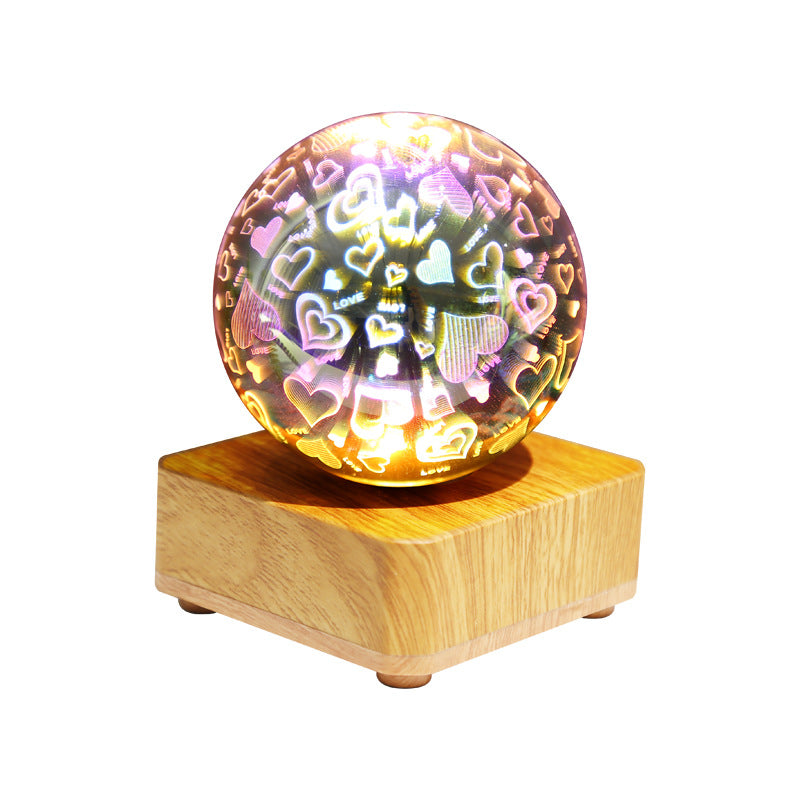 Lampe de table LED en forme de feu d&