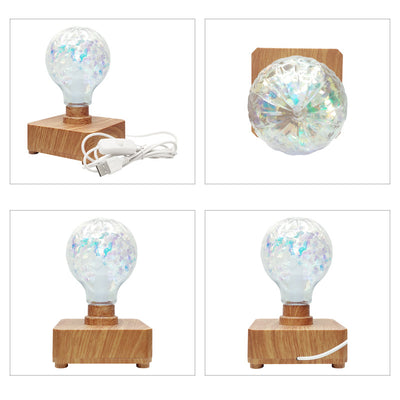 Zeitgenössische kreative USB-aufladbare ABS PET Rosenbirne LED Tischlampe Nachtlicht für Schlafzimmer 