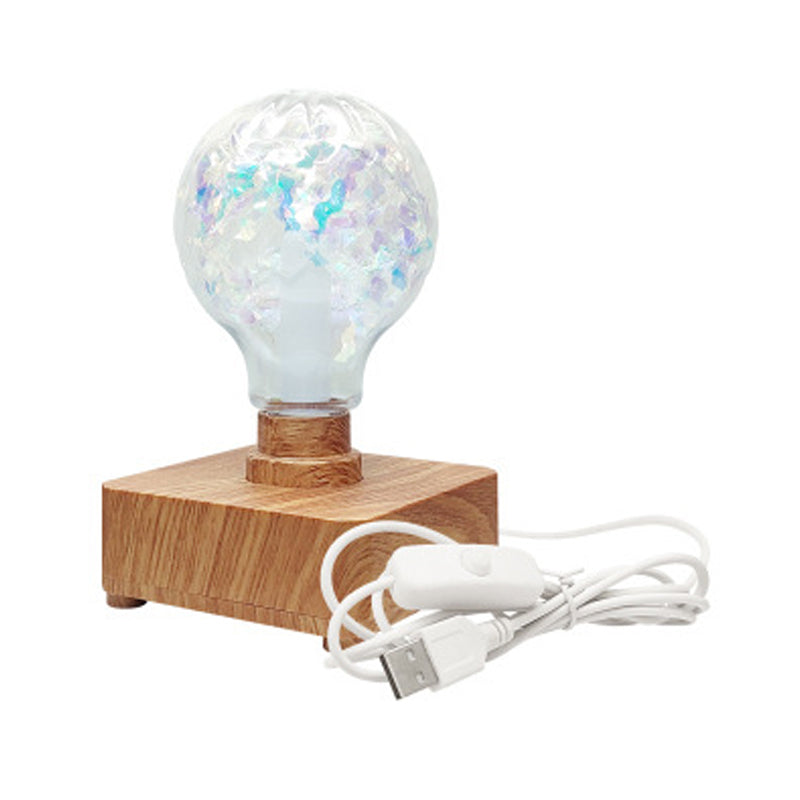 Zeitgenössische kreative USB-aufladbare ABS PET Rosenbirne LED Tischlampe Nachtlicht für Schlafzimmer 