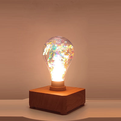 Zeitgenössische kreative USB-aufladbare ABS PET Rosenbirne LED Tischlampe Nachtlicht für Schlafzimmer 
