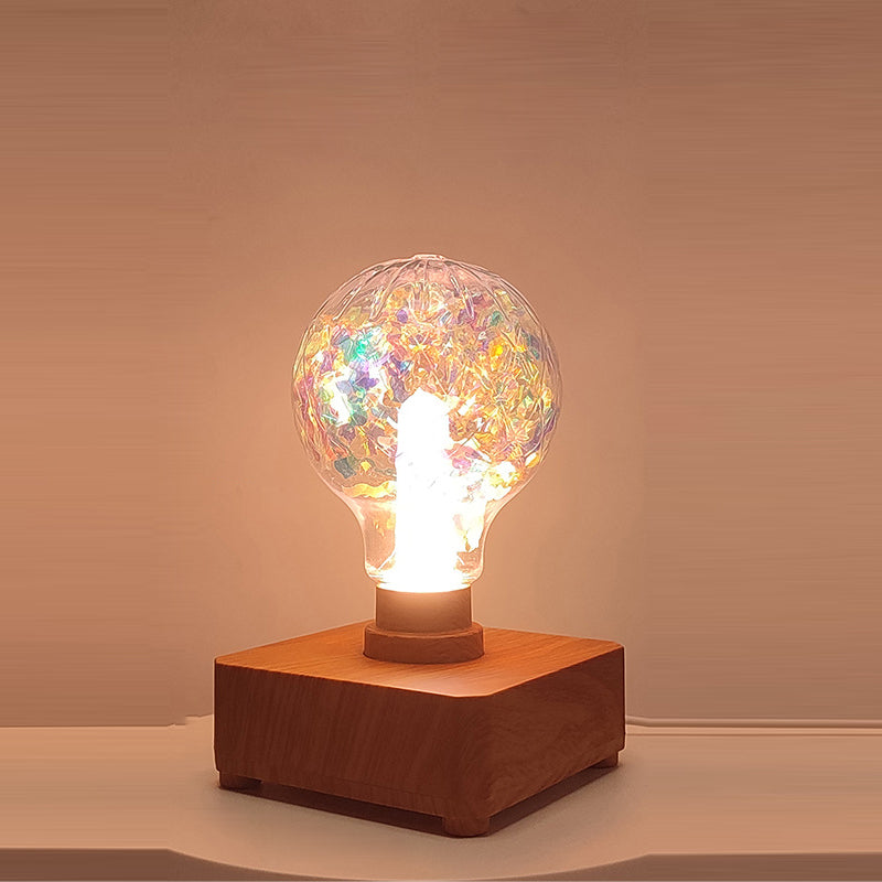 Zeitgenössische kreative USB-aufladbare ABS PET Rosenbirne LED Tischlampe Nachtlicht für Schlafzimmer 
