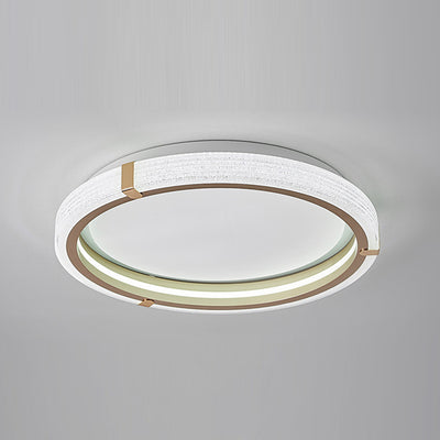 Modern Luxury Aluminum Acrylic Round LED Flush Mount Ceiling Light For Bedroom