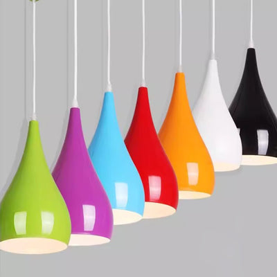 Zeitgenössische nordische Eisen-Holz-Aluminium-Kürbis-Wassertropfen 1-Licht-Pendelleuchte für das Esszimmer 