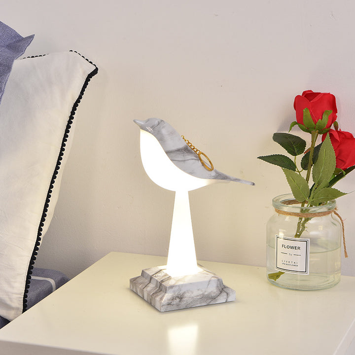 Lámpara de Mesa LED Aroma Magpie Recargable Creativa Contemporánea de ABS PC Luz Nocturna para Mesita de Noche 