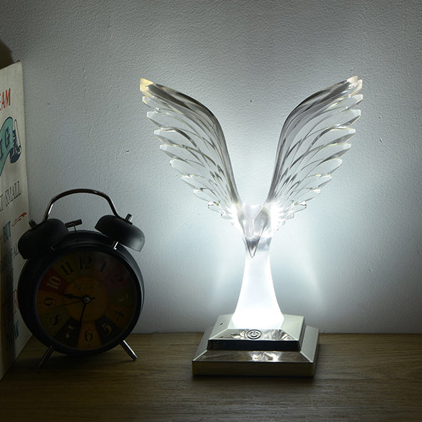 Zeitgenössische Kreative USB ABS Acryl Spannweite Adler Aroma LED Tischlampe Nachtlicht Für Nachttisch 