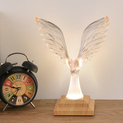 Zeitgenössische Kreative USB ABS Acryl Spannweite Adler Aroma LED Tischlampe Nachtlicht Für Nachttisch 
