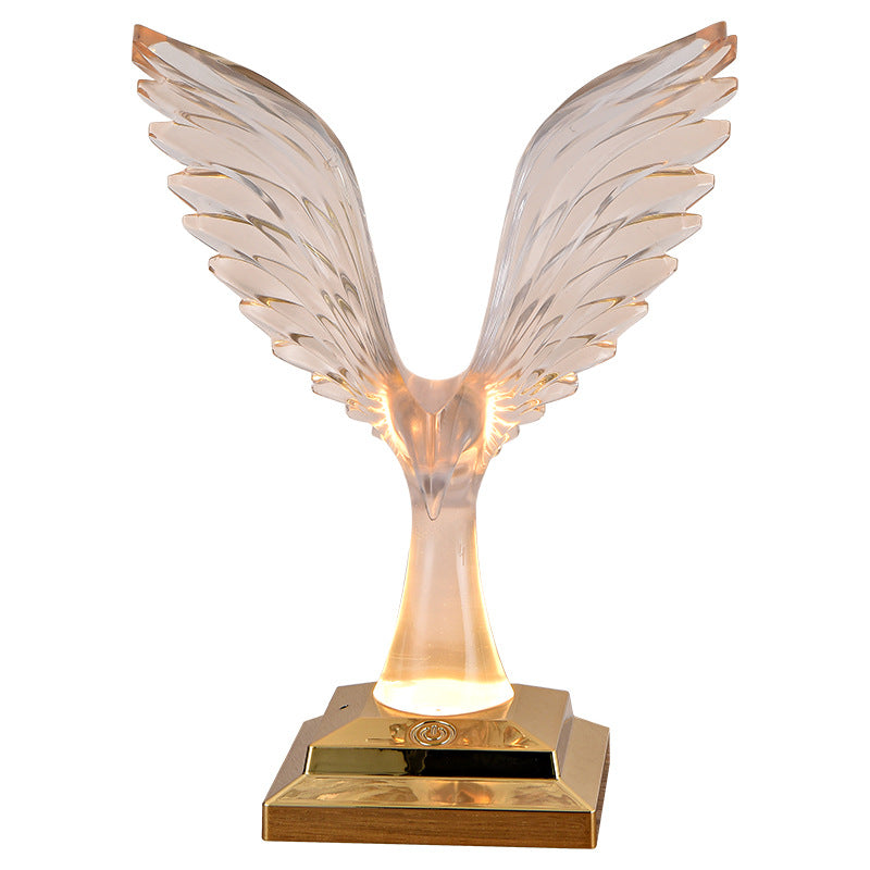 Zeitgenössische Kreative USB ABS Acryl Spannweite Adler Aroma LED Tischlampe Nachtlicht Für Nachttisch 