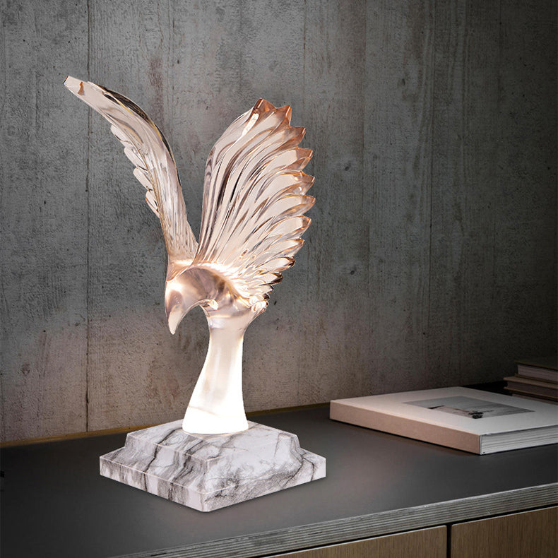 Zeitgenössische Kreative USB ABS Acryl Spannweite Adler Aroma LED Tischlampe Nachtlicht Für Nachttisch 