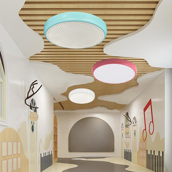 Plafonnier LED avec abat-jour en forme de fleur étoile alvéolée en fer et ABS pour chambre d'enfant, simplicité moderne 