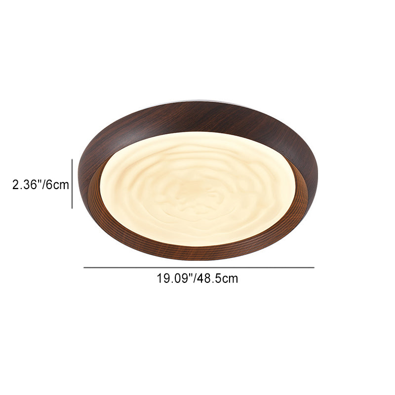 Plafonnier LED en acrylique et fer contemporain scandinave rond avec tourbillon pour chambre 