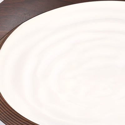 Luz de techo LED de montaje empotrado con remolino redondo de hierro acrílico escandinavo contemporáneo para dormitorio 