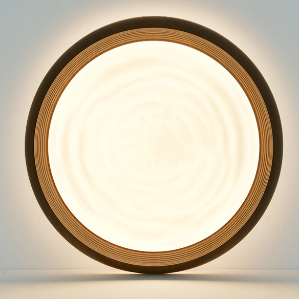 Luz de techo LED de montaje empotrado con remolino redondo de hierro acrílico escandinavo contemporáneo para dormitorio 