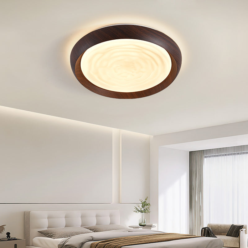 Plafonnier LED en acrylique et fer contemporain scandinave rond avec tourbillon pour chambre 