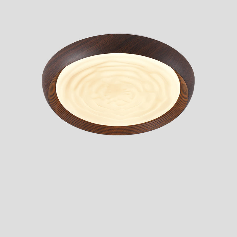 Luz de techo LED de montaje empotrado con remolino redondo de hierro acrílico escandinavo contemporáneo para dormitorio 
