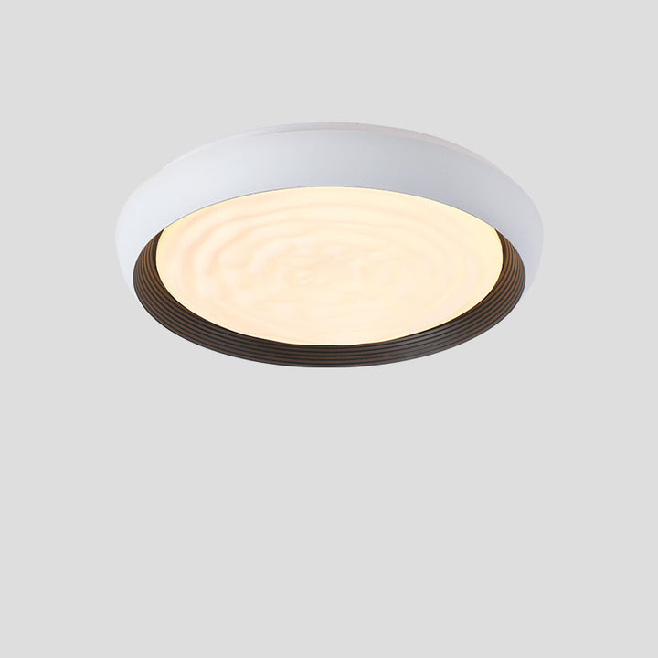 Plafonnier LED en acrylique et fer contemporain scandinave rond avec tourbillon pour chambre 