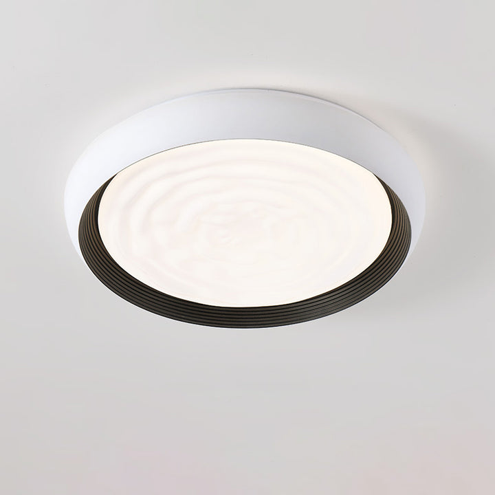 Plafonnier LED en acrylique et fer contemporain scandinave rond avec tourbillon pour chambre 