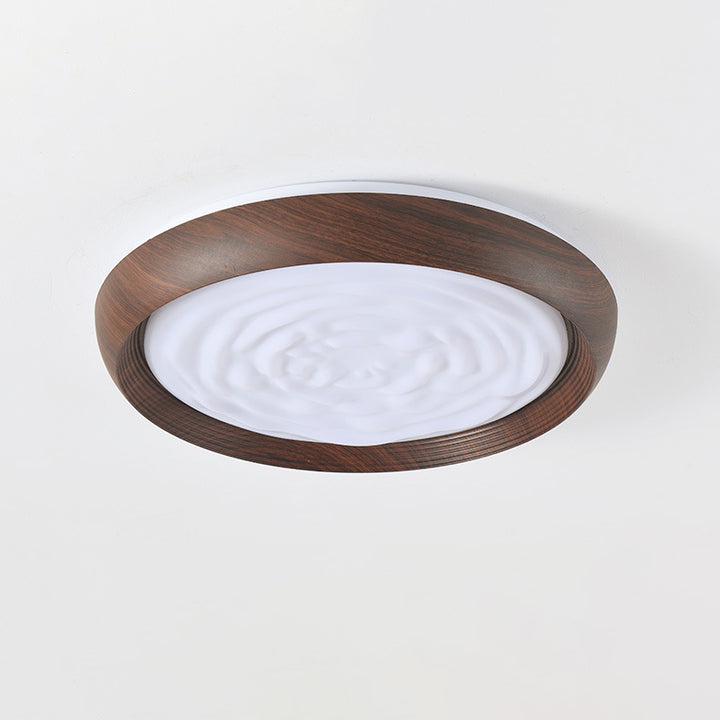 Plafonnier LED en acrylique et fer contemporain scandinave rond avec tourbillon pour chambre 