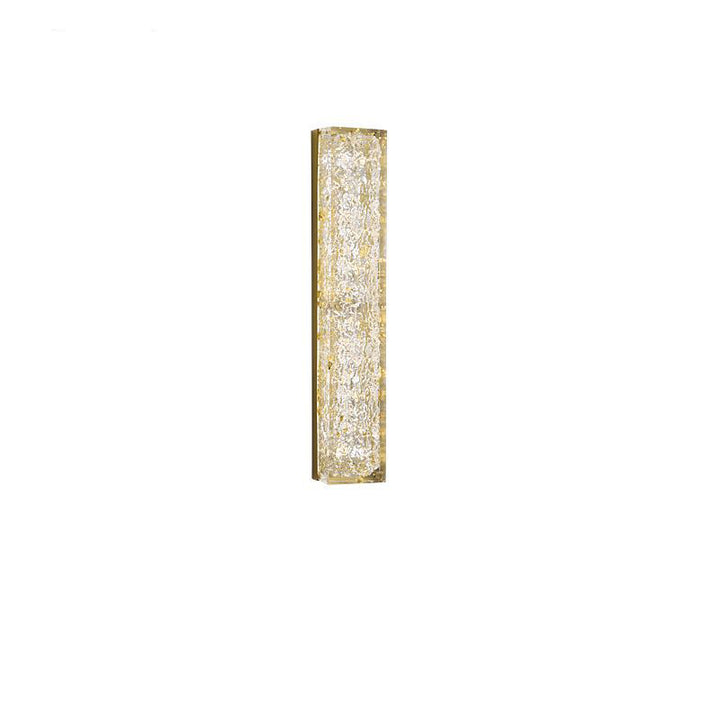 Applique murale LED en résine de cuivre rectangulaire avec feuille d&