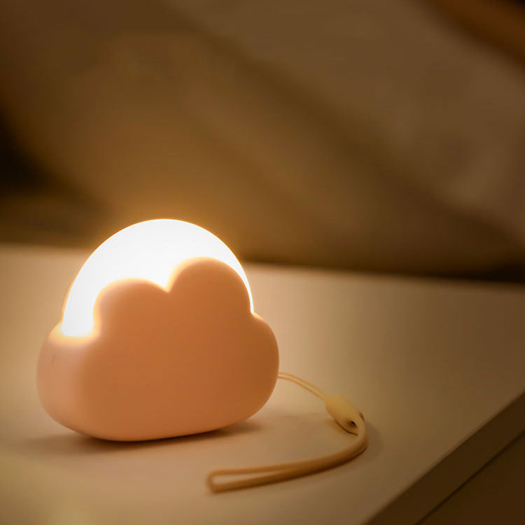 Zeitgenössische nordische wiederaufladbare ABS PP Wolken-LED-Kleine Tischlampe Nachtlicht für das Bett 