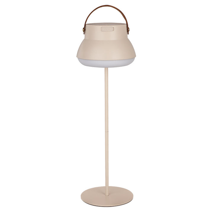Modern Simplicity Rechargeable Leather PC Iron Round Detachable LED Outdoor Light For Garden
