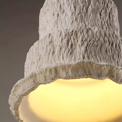 Cloche en bois de ciment nordique contemporaine 1 lumière suspendue pour chevet 