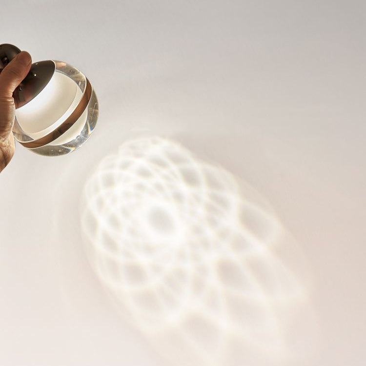 Zeitgenössische nordische Eisen-Aluminium-Acryl-Glaskugel hebbare LED-Pendelleuchte für das Bett 