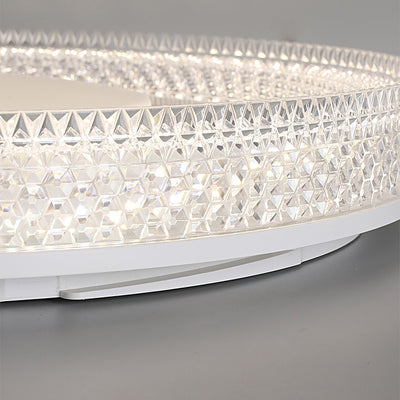 Luz de techo empotrada LED en forma de pastilla redonda de hierro, plástico y acrílico escandinavo contemporáneo para dormitorio 