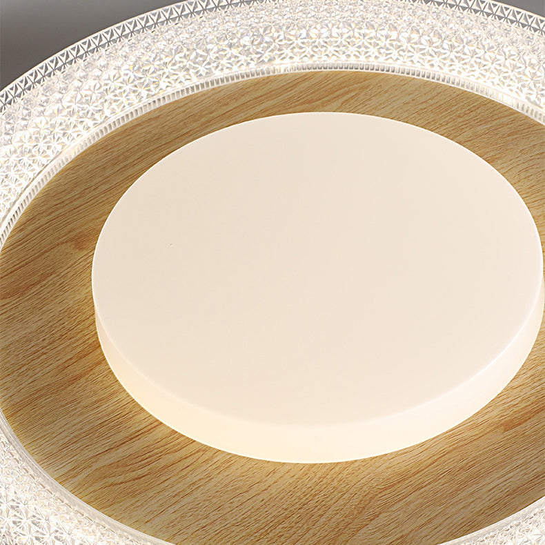 Luz de techo empotrada LED en forma de pastilla redonda de hierro, plástico y acrílico escandinavo contemporáneo para dormitorio 