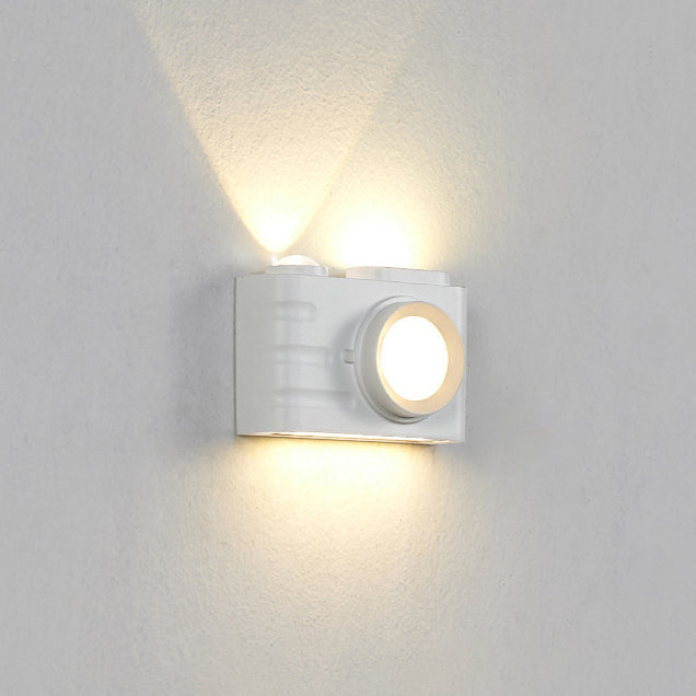 Lámpara Aplique de Pared LED Rectangular de Aluminio Impermeable Creativa Contemporánea para Patio Exterior 