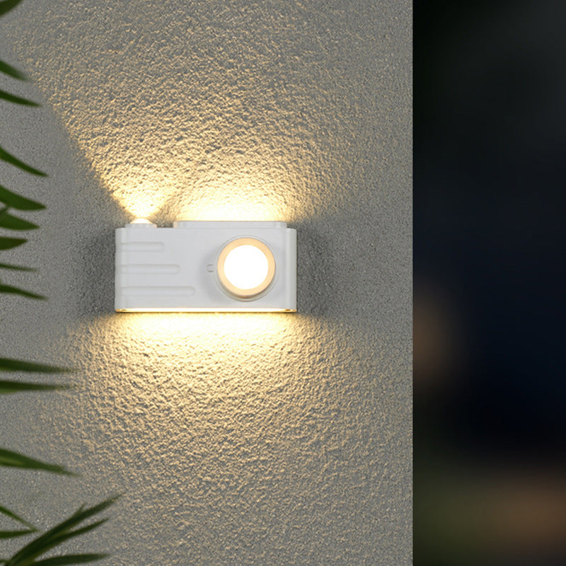 Lámpara Aplique de Pared LED Rectangular de Aluminio Impermeable Creativa Contemporánea para Patio Exterior 