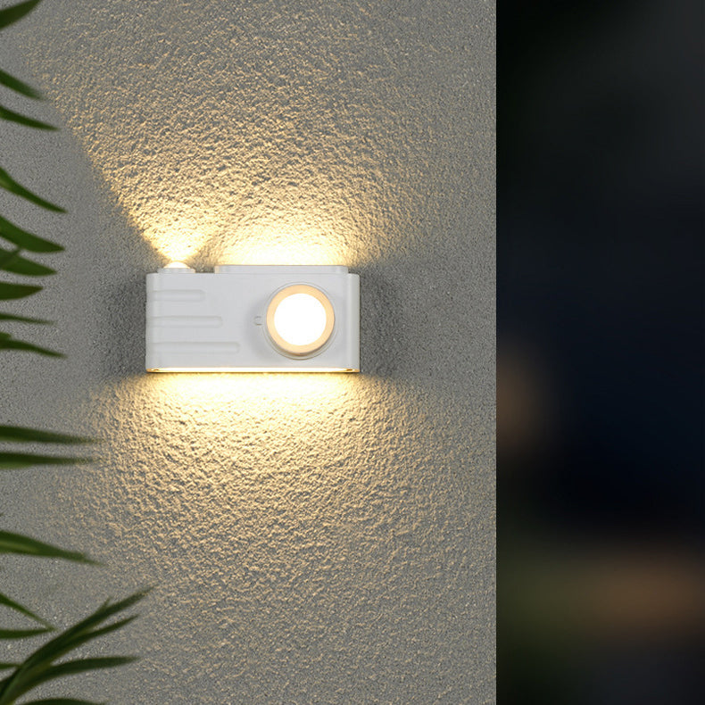 Lámpara Aplique de Pared LED Rectangular de Aluminio Impermeable Creativa Contemporánea para Patio Exterior 
