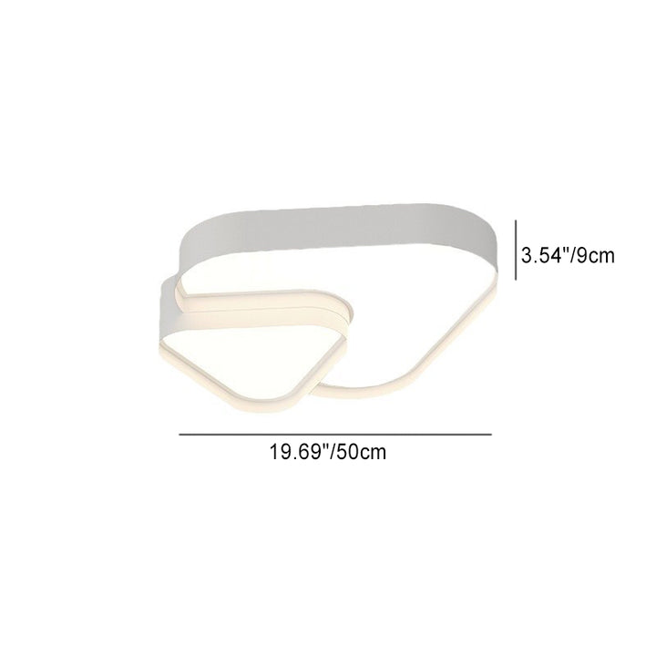 Plafonnier LED en acrylique triangulaire minimaliste moderne pour chambre à coucher 