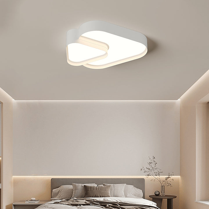 Plafonnier LED en acrylique triangulaire minimaliste moderne pour chambre à coucher 