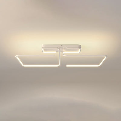ضوء السقف المربع الهندسي الخطي LED من الألومنيوم والسيليكا الحديدي بتصميم بسيط حديث لغرفة المعيشة 