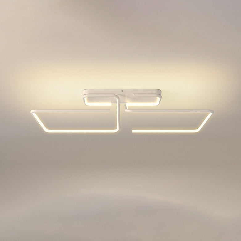 ضوء السقف المربع الهندسي الخطي LED من الألومنيوم والسيليكا الحديدي بتصميم بسيط حديث لغرفة المعيشة 