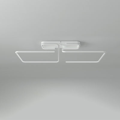 ضوء السقف المربع الهندسي الخطي LED من الألومنيوم والسيليكا الحديدي بتصميم بسيط حديث لغرفة المعيشة 