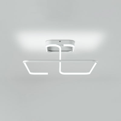 ضوء السقف المربع الهندسي الخطي LED من الألومنيوم والسيليكا الحديدي بتصميم بسيط حديث لغرفة المعيشة 