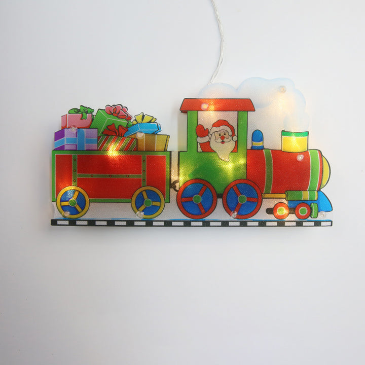 Moderne Art Deco Wasserdichte Batterie PVC Weihnachtsbaum Weihnachtsmann Rentier Dekoration Saugnapf LED Wandleuchte Für Unterhaltungsraum 