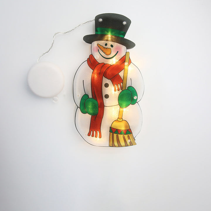 Moderne Art Deco Wasserdichte Batterie PVC Weihnachtsbaum Weihnachtsmann Rentier Dekoration Saugnapf LED Wandleuchte Für Unterhaltungsraum 