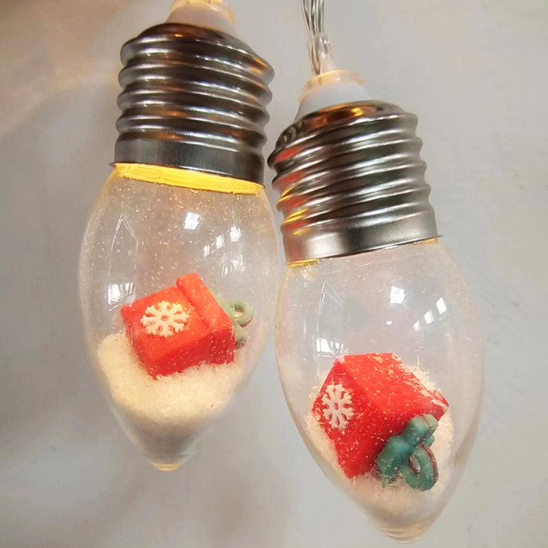 Lumières de guirlande LED contemporaines créatives étanches USB batterie PVC ampoule décoration de Noël pour salon 