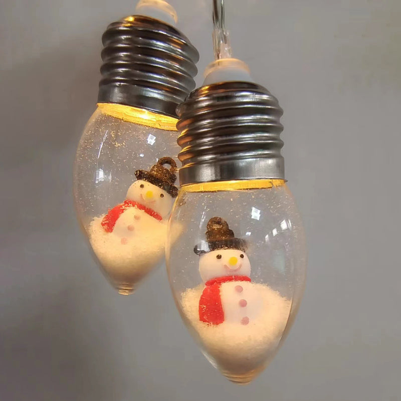 Lumières de guirlande LED contemporaines créatives étanches USB batterie PVC ampoule décoration de Noël pour salon 