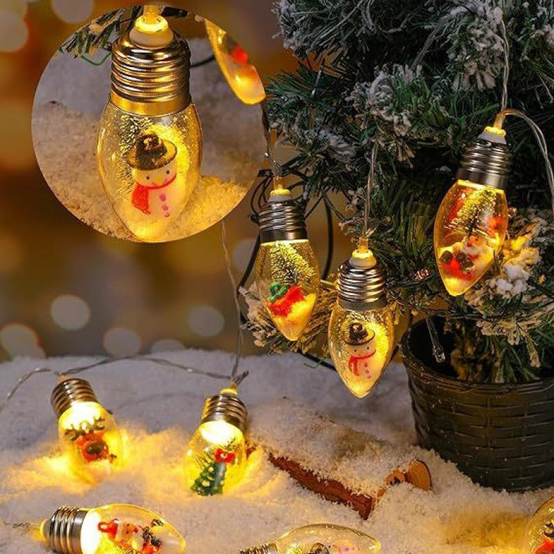 Lumières de guirlande LED contemporaines créatives étanches USB batterie PVC ampoule décoration de Noël pour salon 