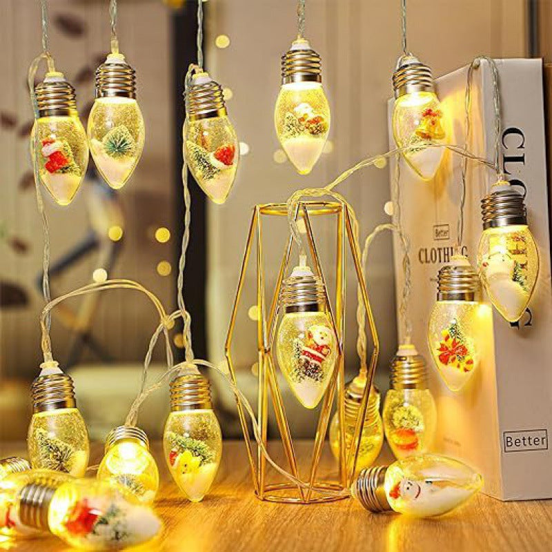 Lumières de guirlande LED contemporaines créatives étanches USB batterie PVC ampoule décoration de Noël pour salon 