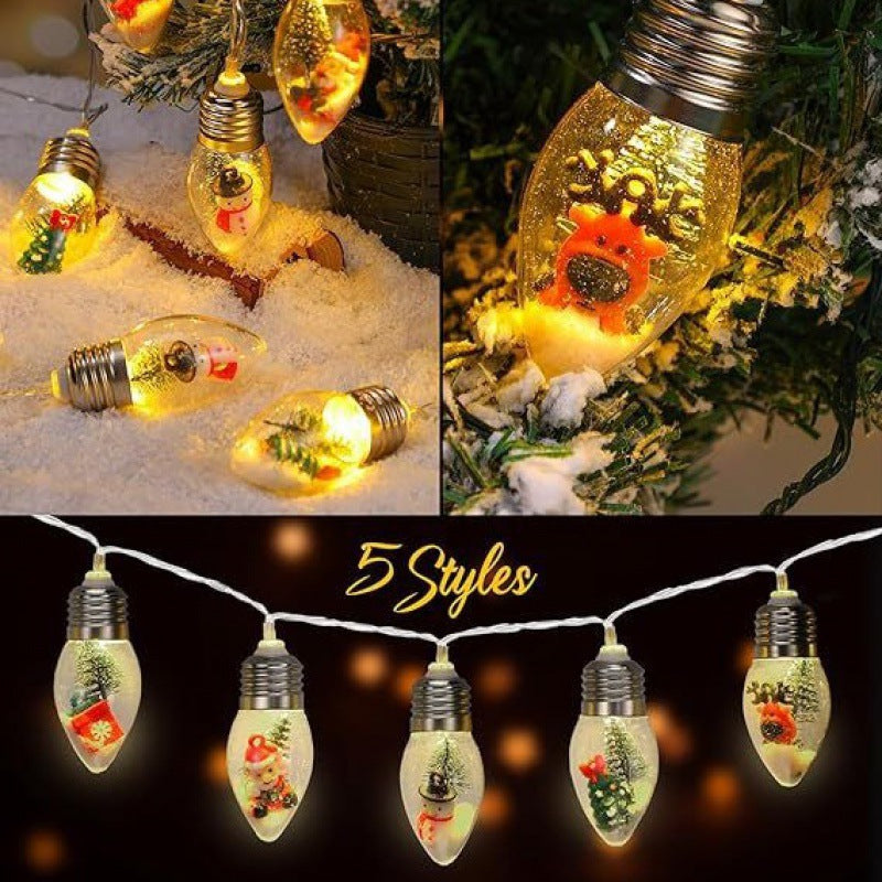 Lumières de guirlande LED contemporaines créatives étanches USB batterie PVC ampoule décoration de Noël pour salon 