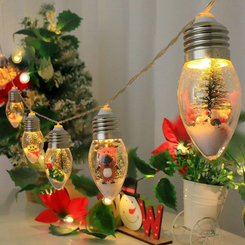 Lumières de guirlande LED contemporaines créatives étanches USB batterie PVC ampoule décoration de Noël pour salon 