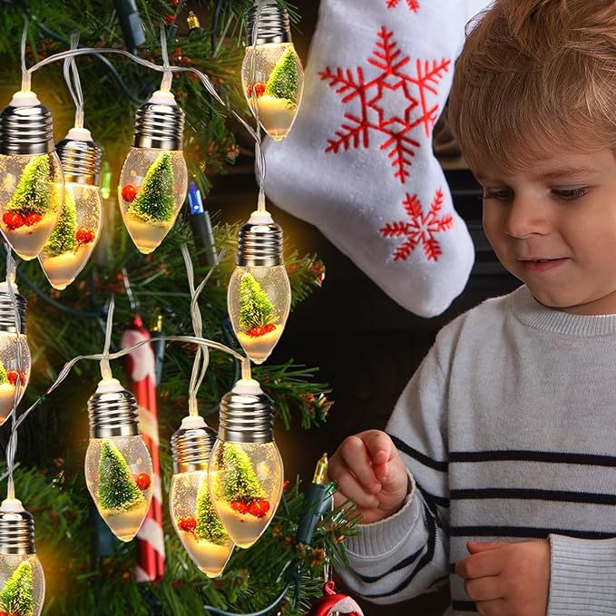 Lumières de guirlande LED contemporaines créatives étanches USB batterie PVC ampoule décoration de Noël pour salon 