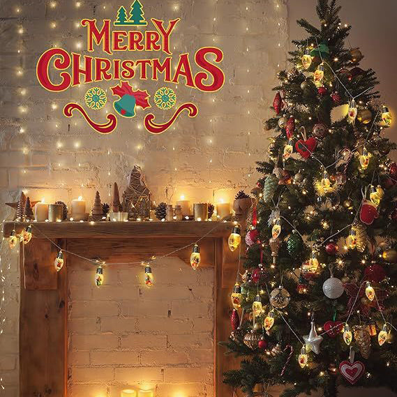 Lumières de guirlande LED contemporaines créatives étanches USB batterie PVC ampoule décoration de Noël pour salon 