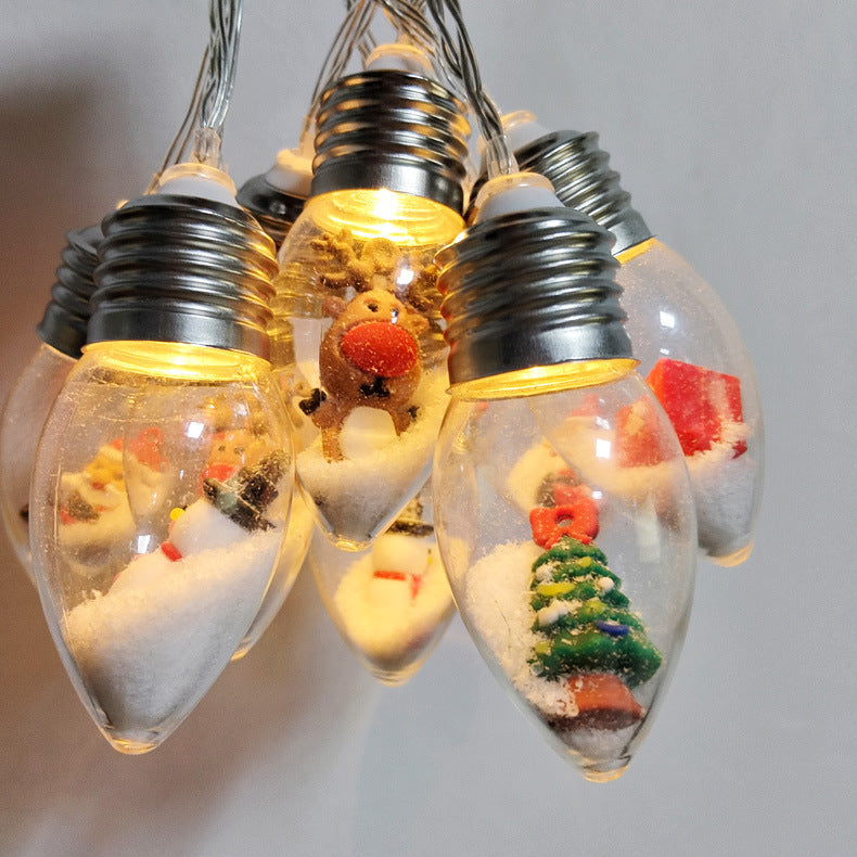 Lumières de guirlande LED contemporaines créatives étanches USB batterie PVC ampoule décoration de Noël pour salon 