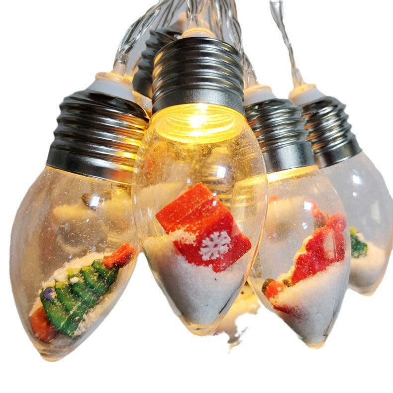 Lumières de guirlande LED contemporaines créatives étanches USB batterie PVC ampoule décoration de Noël pour salon 