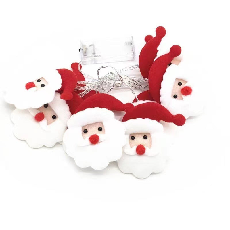 Modern Art Deco Battery Copper Wire Blanket Santa Snowman Deer Cartoon Decoration LED String Lights For Entertainment Room